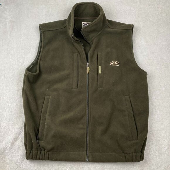 Drake Waterfowl Systems Mens Vest Size 2XL Fleece Full Zip Outdoors Green Mock - Picture 11 of 12